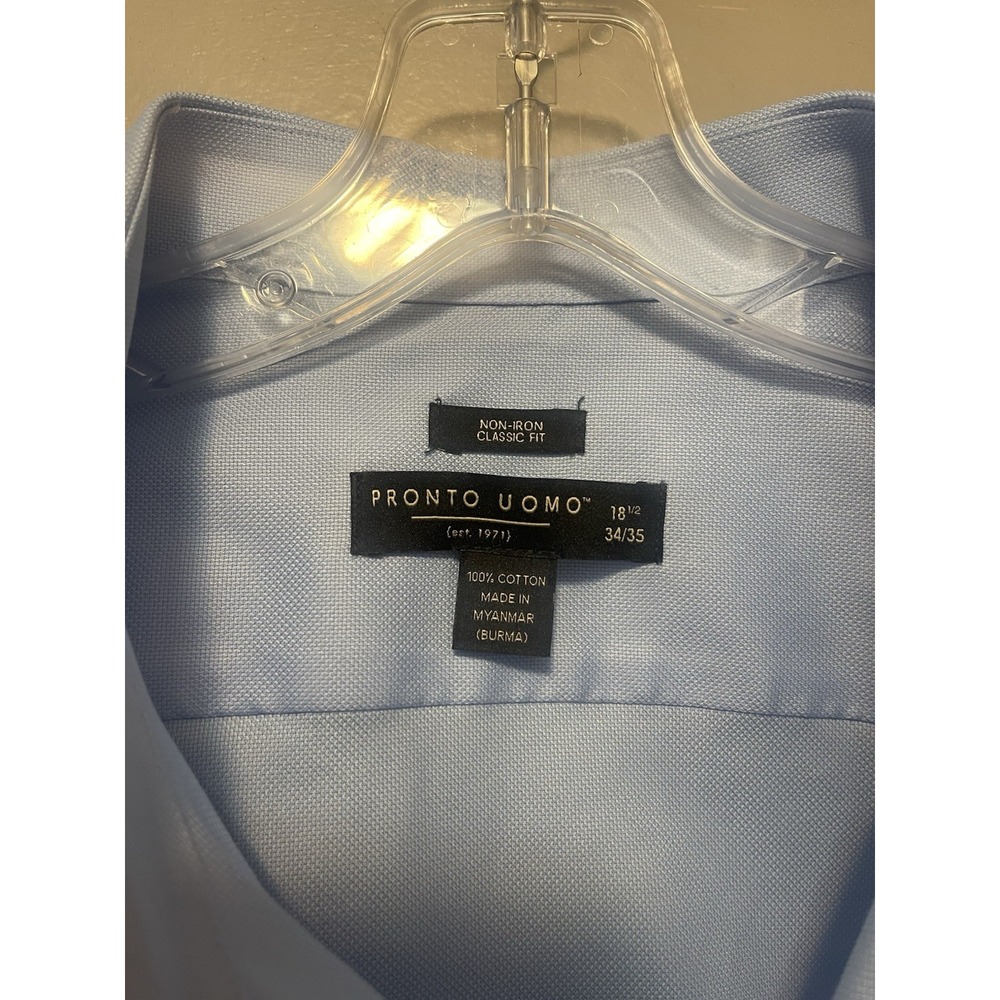 Jos.A. Bank  Reserve Mens Dress Shirt Blue/White Checked 2XL 18 36 - Picture 3 of 3